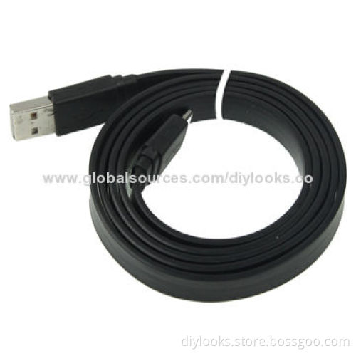 Noodle Style 6 Cell Micro USB Port Data Cable